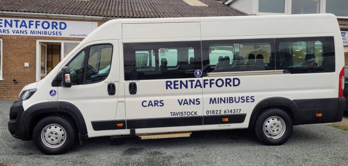 Rentafford, Tavistock Rental Rates for 17 Seater Lightweight Minibus